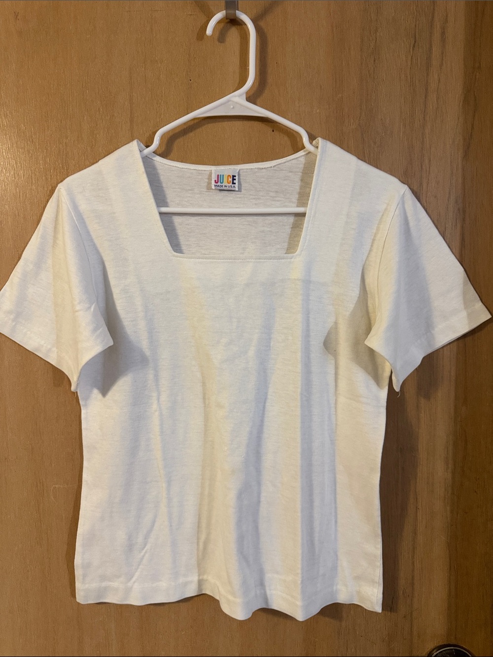 Vintage 90’s JUICE Casual Streetwear Square Necklne Made in USA Large